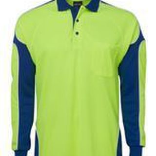 HI VIS L/S ARM PANEL POLO