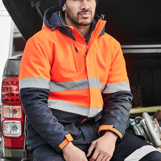 SYZMIK HI VIS ANTARCTIC SOFT SHELL TAPED JACKET